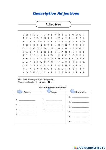 Adjectives of character