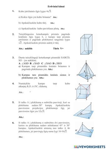Tiesės ir plokštumos