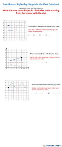 Reflection math 1 quadrant