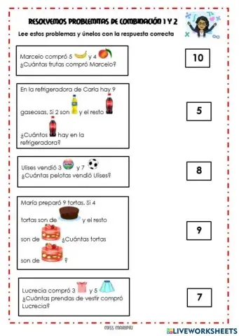 Problemas de Combinación 1 y 2
