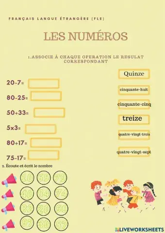 Les nombres de 0 à 100