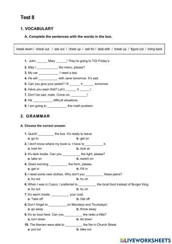 Preparación Suficiencia Level III: Test 8