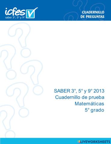 Prueba icfes de matemáticas