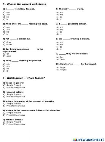 Present simple and Present Continuous PART 3