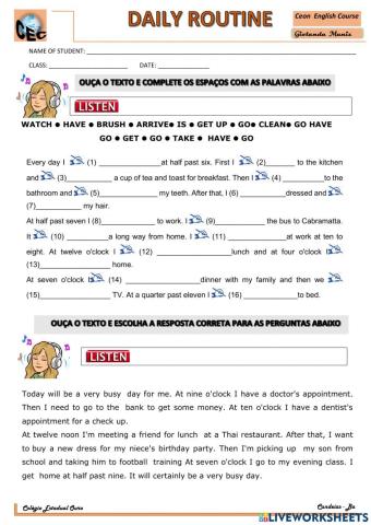 Routine listen and write