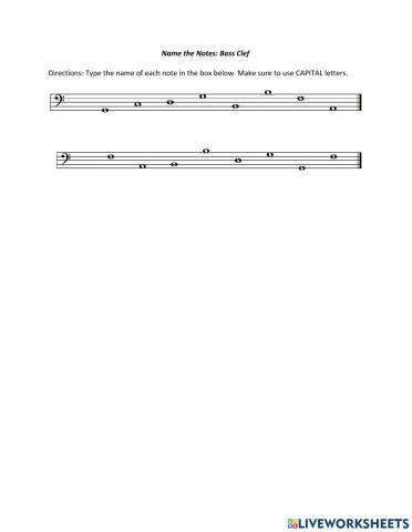 Name the Notes: Bass Clef