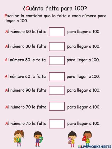 ¿Cuanto falta para 100?