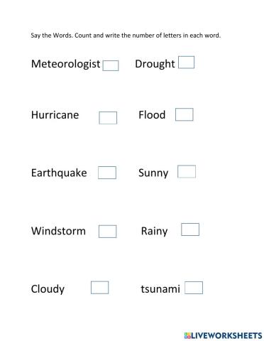 Weather disasters