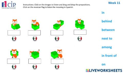 KIDS Prepositions Week 12 Practice