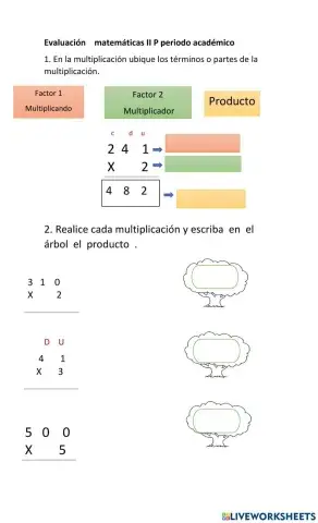 Multiplicaciones por una cifra