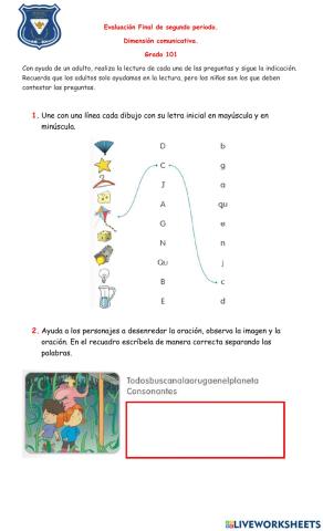 Evaluación final dimensión comunicativa