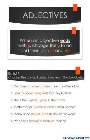 Comparing Adjectives