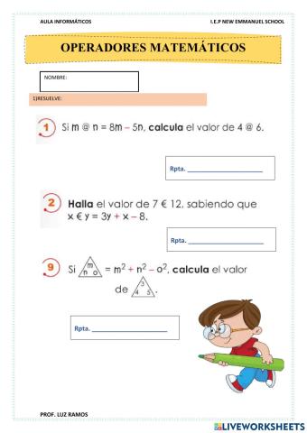 Operadores matemáticos