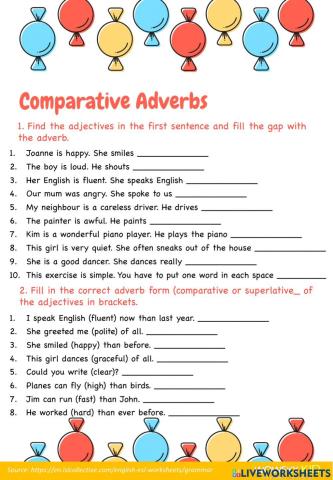 Comparative Superlative Adverbs