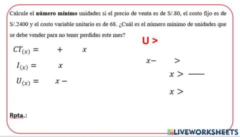 Inecuaciones y la empresa 2