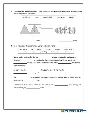 Comparing sound and water waves
