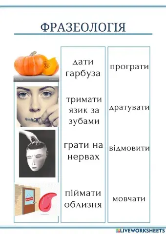 Фразеологія