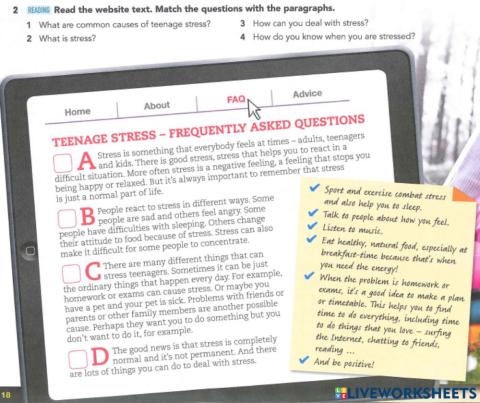 Reading - Teenage stress