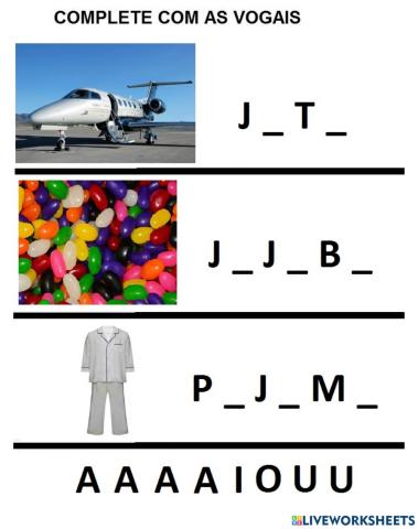 Complete com as vogais