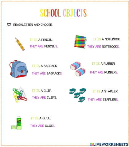School objects