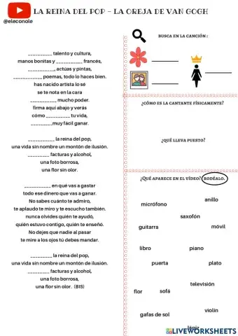 Canción: español para extranjeros