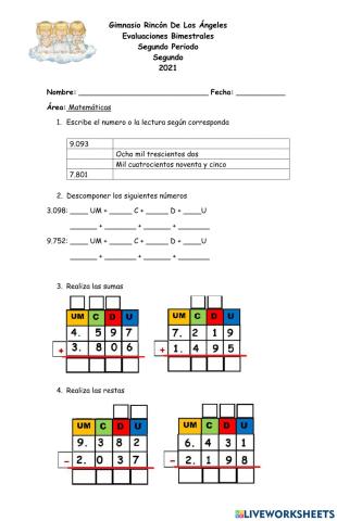 Evaluacion de matematicas II
