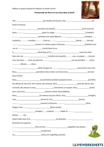 Promenade de Pierre et ses amis dans la forêt