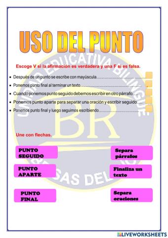 Uso del punto