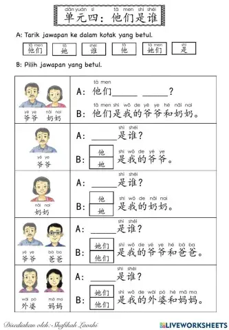 BCSK T3 单元四：他们是谁 Mereka adalah siapa