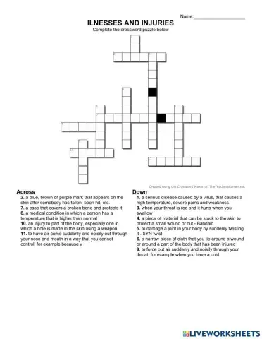 Ilnesses and injuries