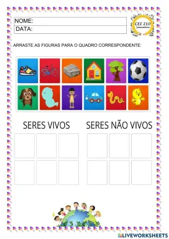 Seres vivos e seres não vivos