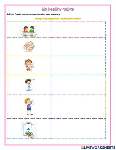 Healthy habits - Adverbs of frequency