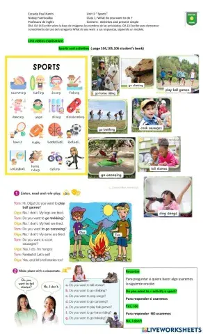 Class 1 unit 3 4th grade