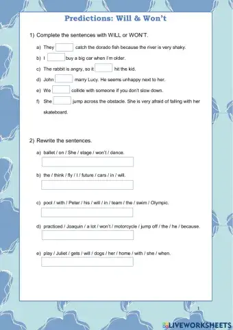 Predictions: Will & Won't