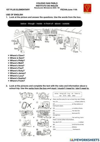 U3 Use of English and writing