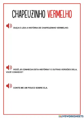 Chapeuzinho vermelho