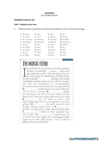 C1 Use of English practice