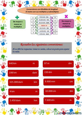 Conversiones Medidas de longitud 2