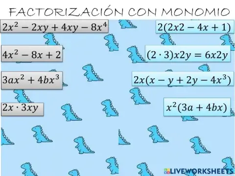 Factorización con monomio