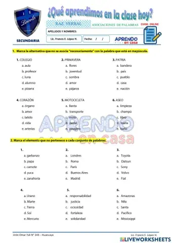 Prac. campo semantico