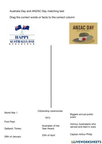 Australia Day and ANZAC Day