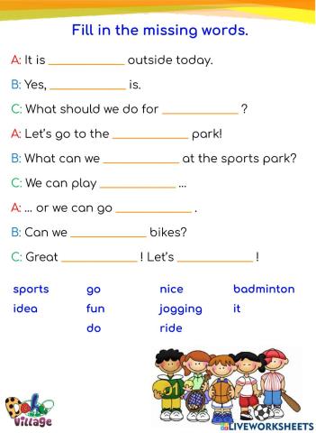 Visiting School - Gr. 4 Sports Park: Review 2