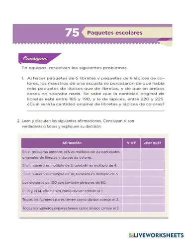 75 paquetes escolares