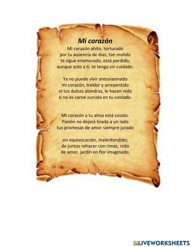 Metrica de un poema