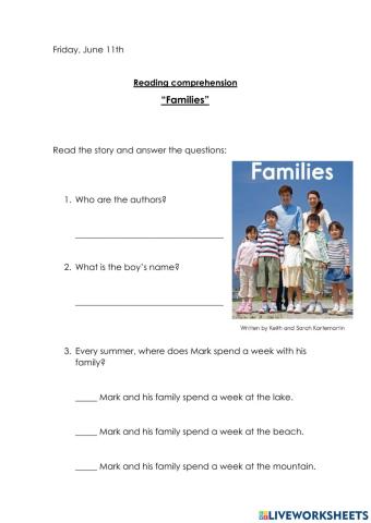 Reading comprehension