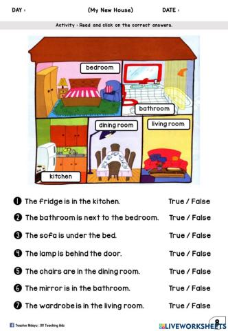 Get Smart Plus 3 (Module 5) : My New House (True or False)