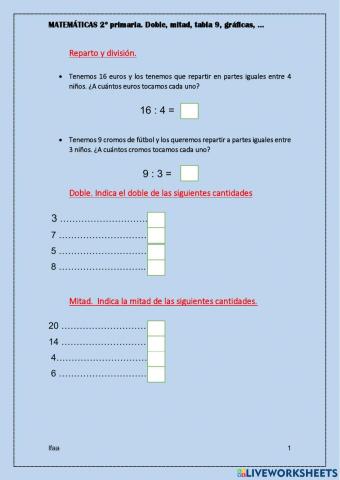 Unidades 11-12 matemáticas 2º EP