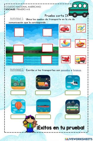 Prueba corta Sociales-Quincena IX