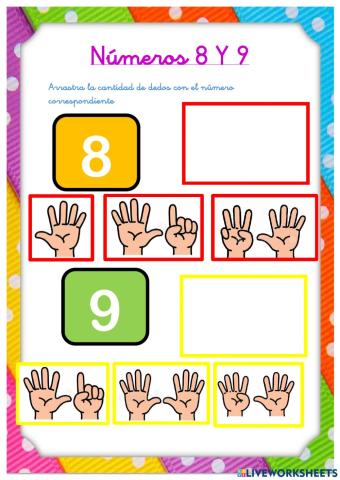 Números 8 y 9