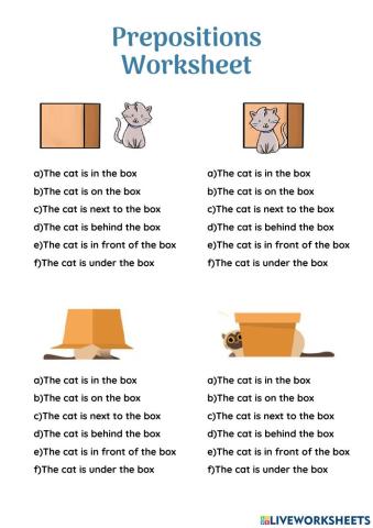 Prepositions of place